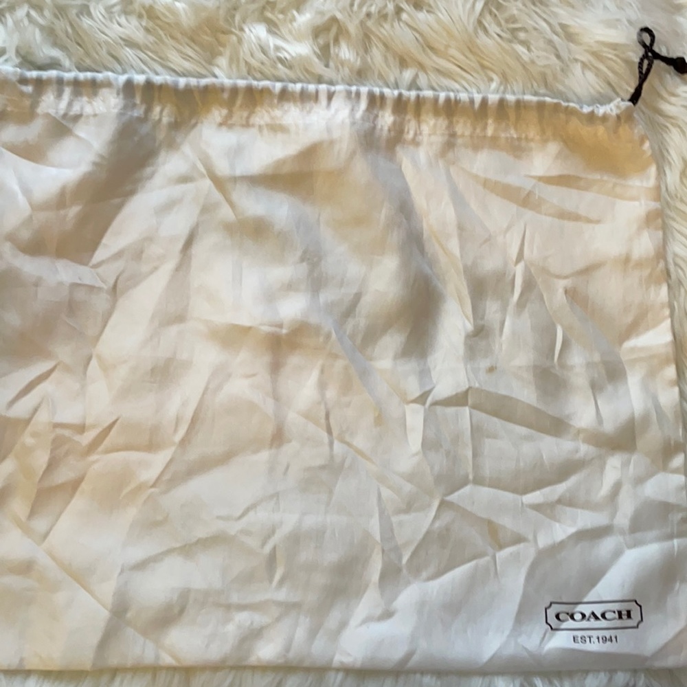 Coach white dust bag